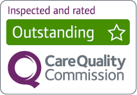 Care quality commission outstanding logo